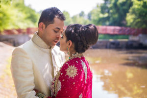 happy Indian newlyweds