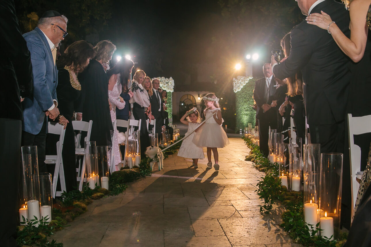 flower girls at Fisher Island Club Wedding