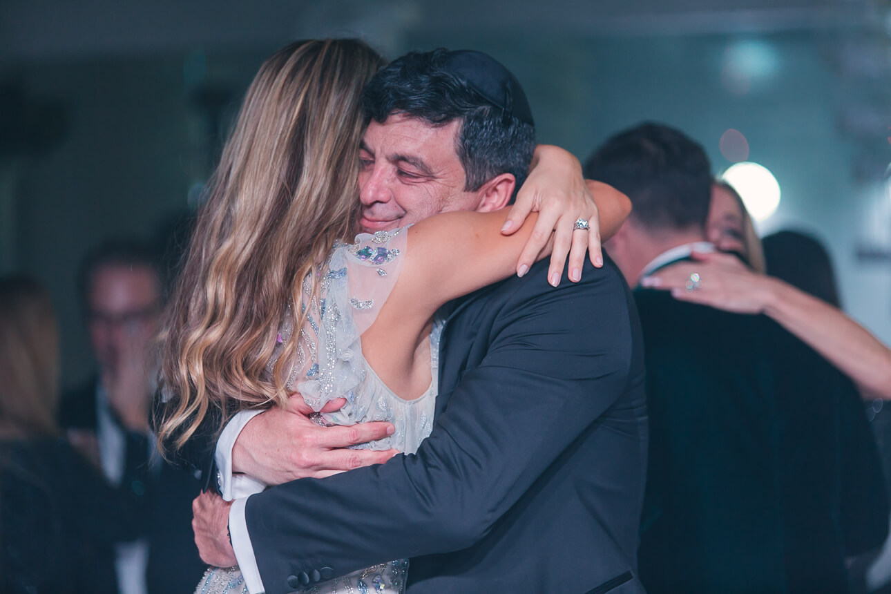 dad and bride at Fisher Island Club Wedding