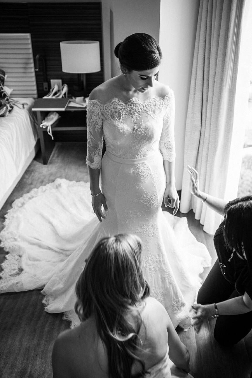 bride at Mandarin Oriental Miami wedding