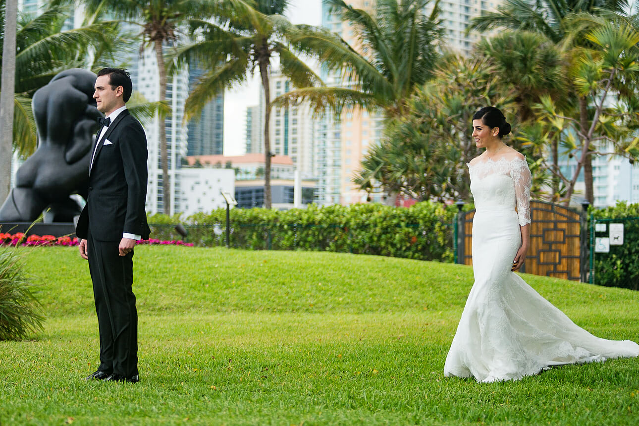 Mandarin Oriental Miami wedding first look