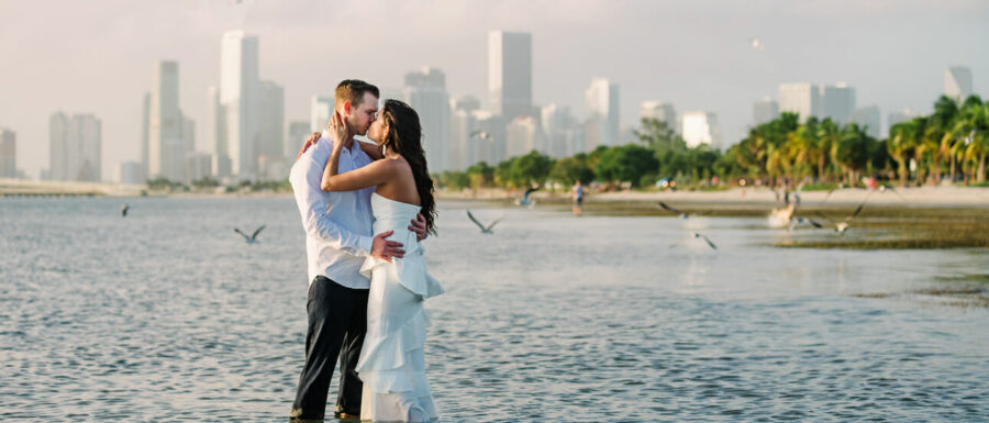 Tonya and Cale's Beach engagement pictures in Miami