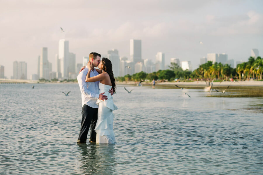 Tonya and Cale's Beach engagement pictures in Miami